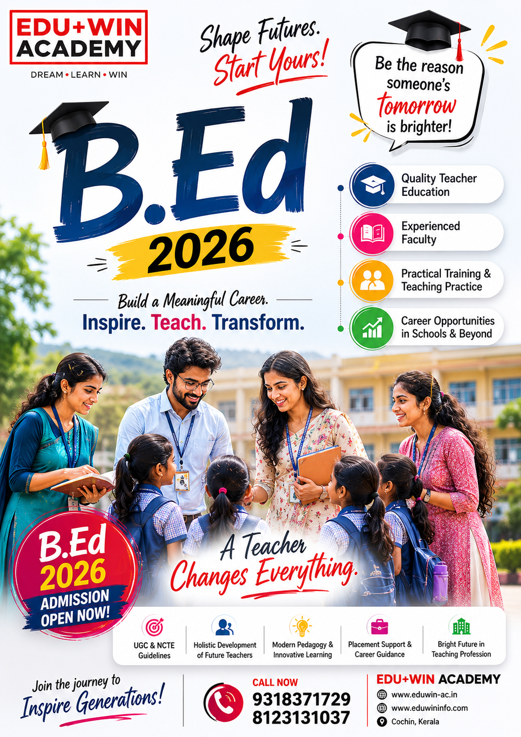 B.Ed 2026 Admission Open — EDU+WIN Academy