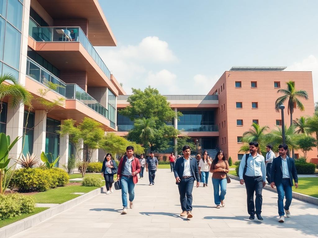 Modern university campus