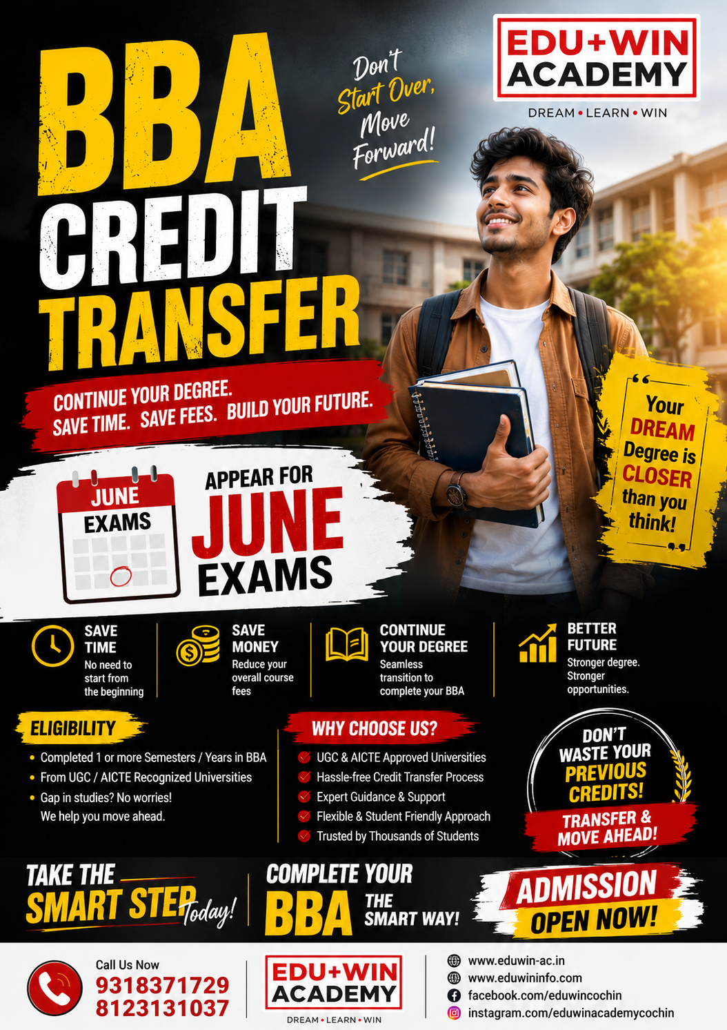 BBA Credit Transfer — Appear for June Exams