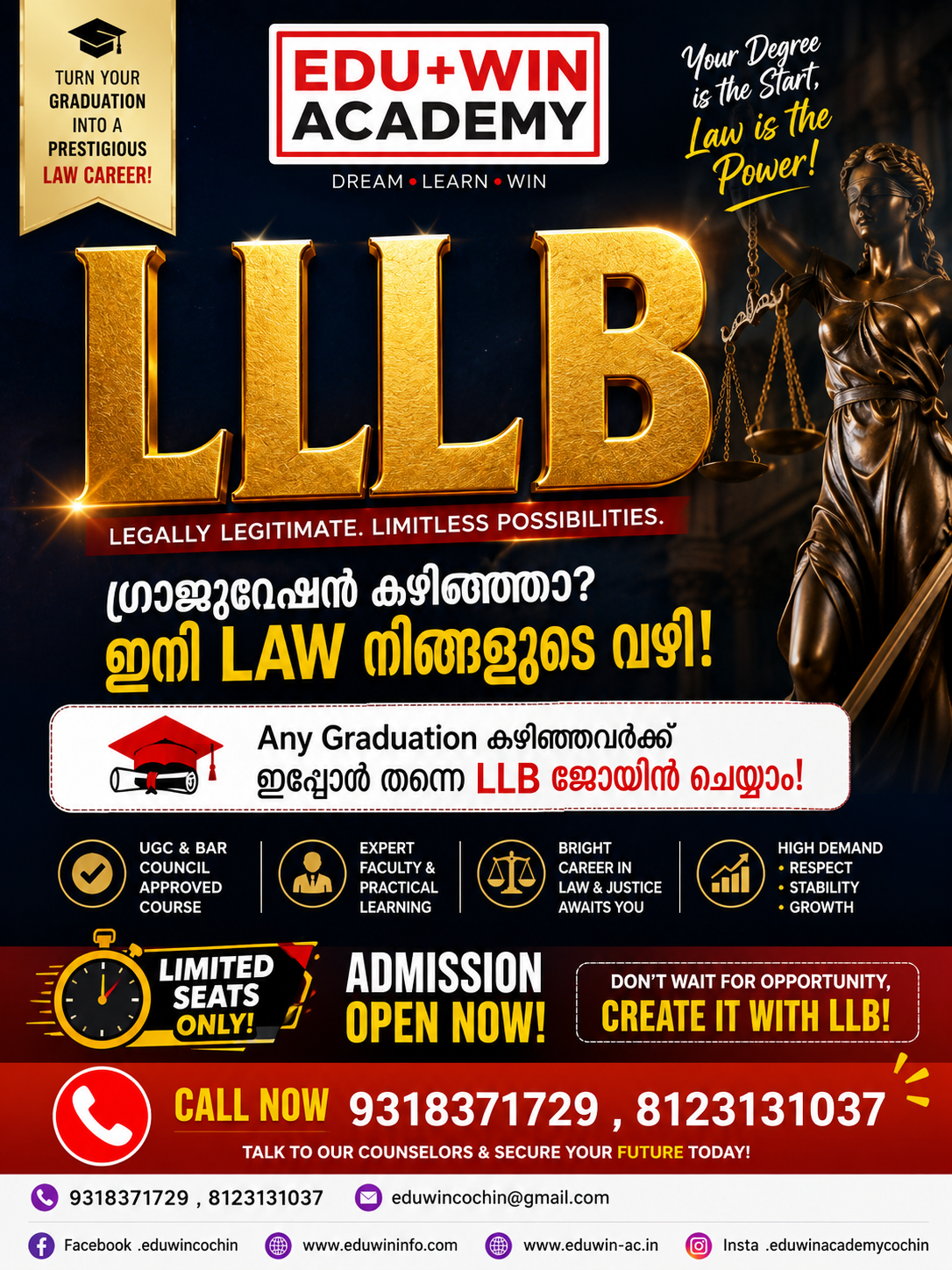 LLB Admission Open — EDU+WIN Academy